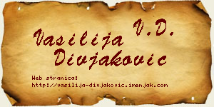 Vasilija Divjaković vizit kartica